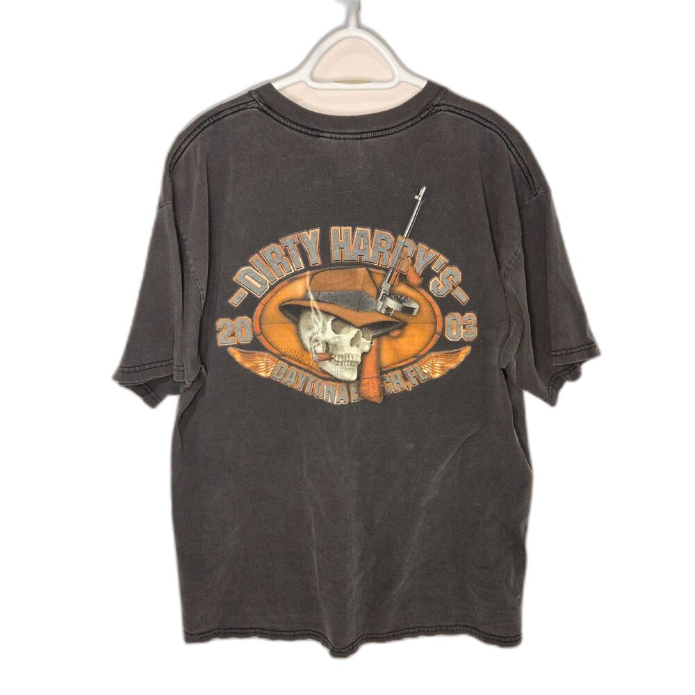 Vintage Dirty Harry's Daytona Beach 2003 T-Shirt | Gildan Men's Size XL | Black